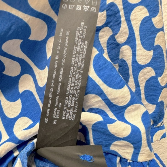 New! Zara The Paula long sleeve mini dress, v-neck, ruffled hem, size small - Picture 8 of 8